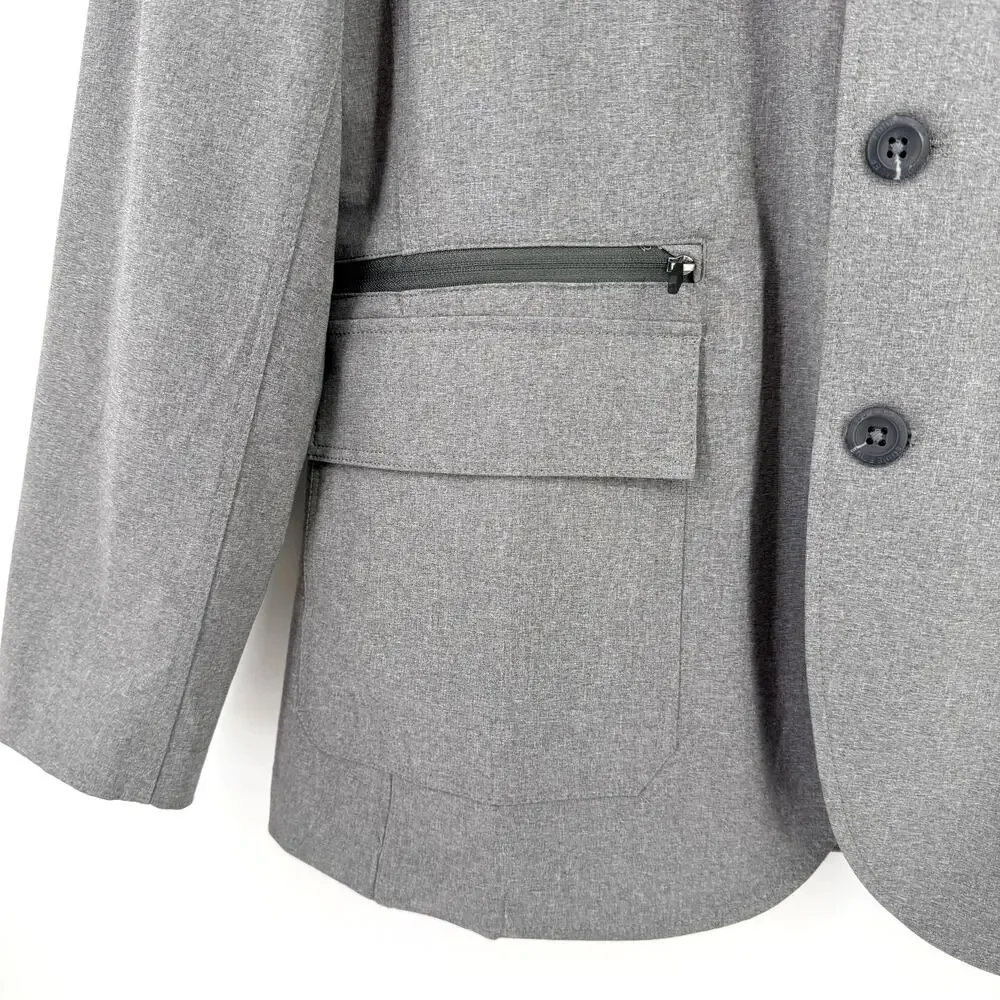 Eddie Bauer Travex Voyager Blazer Mens Suze 38 Gray Stretch Jacket